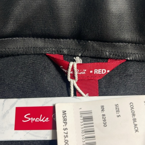 NWT Smoke Rise Red leather feel pants - Picture 9 of 11
